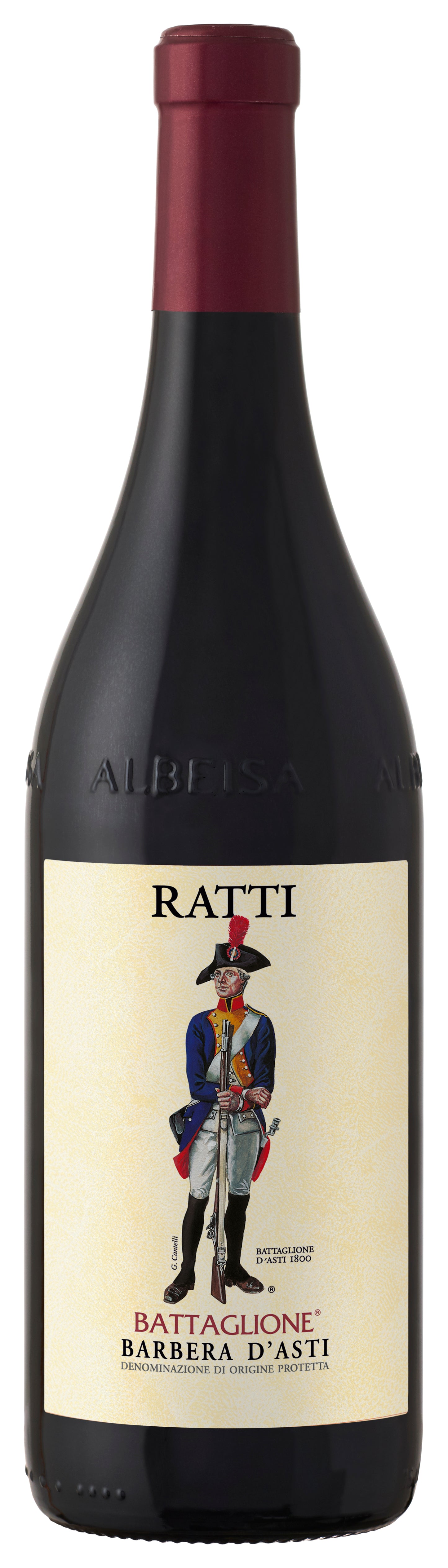 Renato Ratti Barbera d'Asti Battaglione 2023  Front Bottle Shot