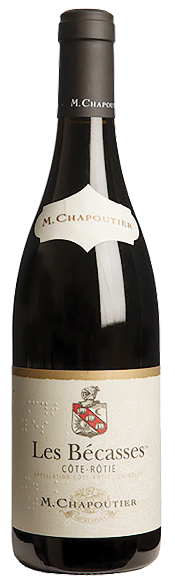 Maison Chapoutier  Cote Rotie Les Becasses 2019  Front Bottle Shot