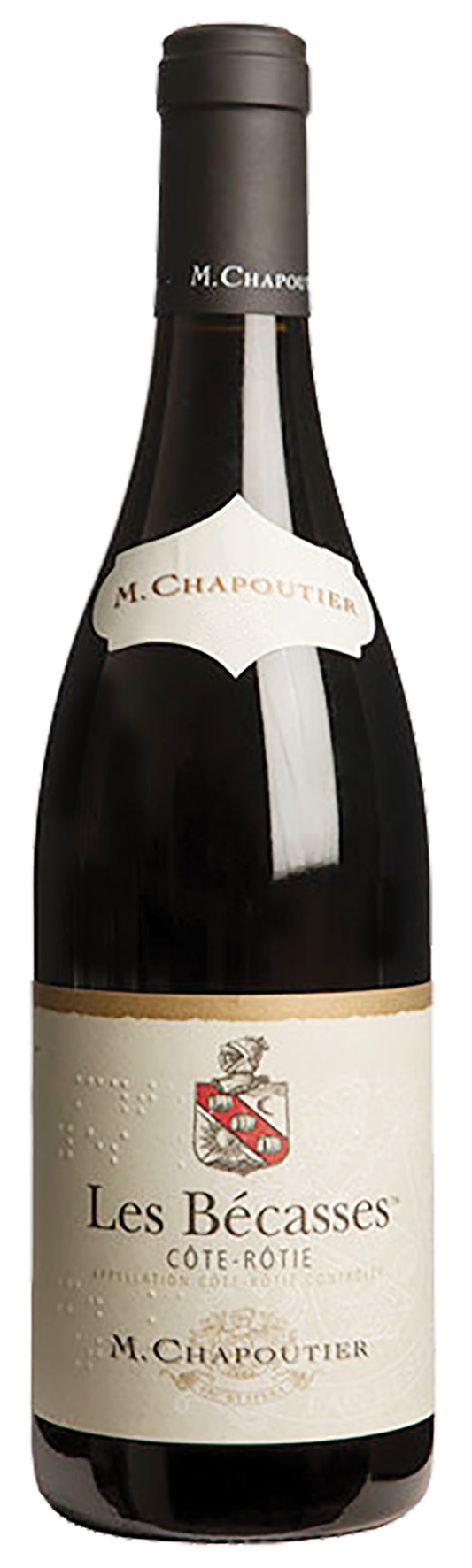 Maison Chapoutier  Cote Rotie Les Becasses 2019  Front Bottle Shot