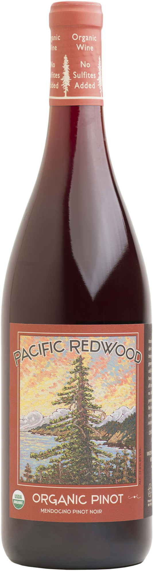 Pacific Redwood Organic Pinot Noir 2023  Front Bottle Shot