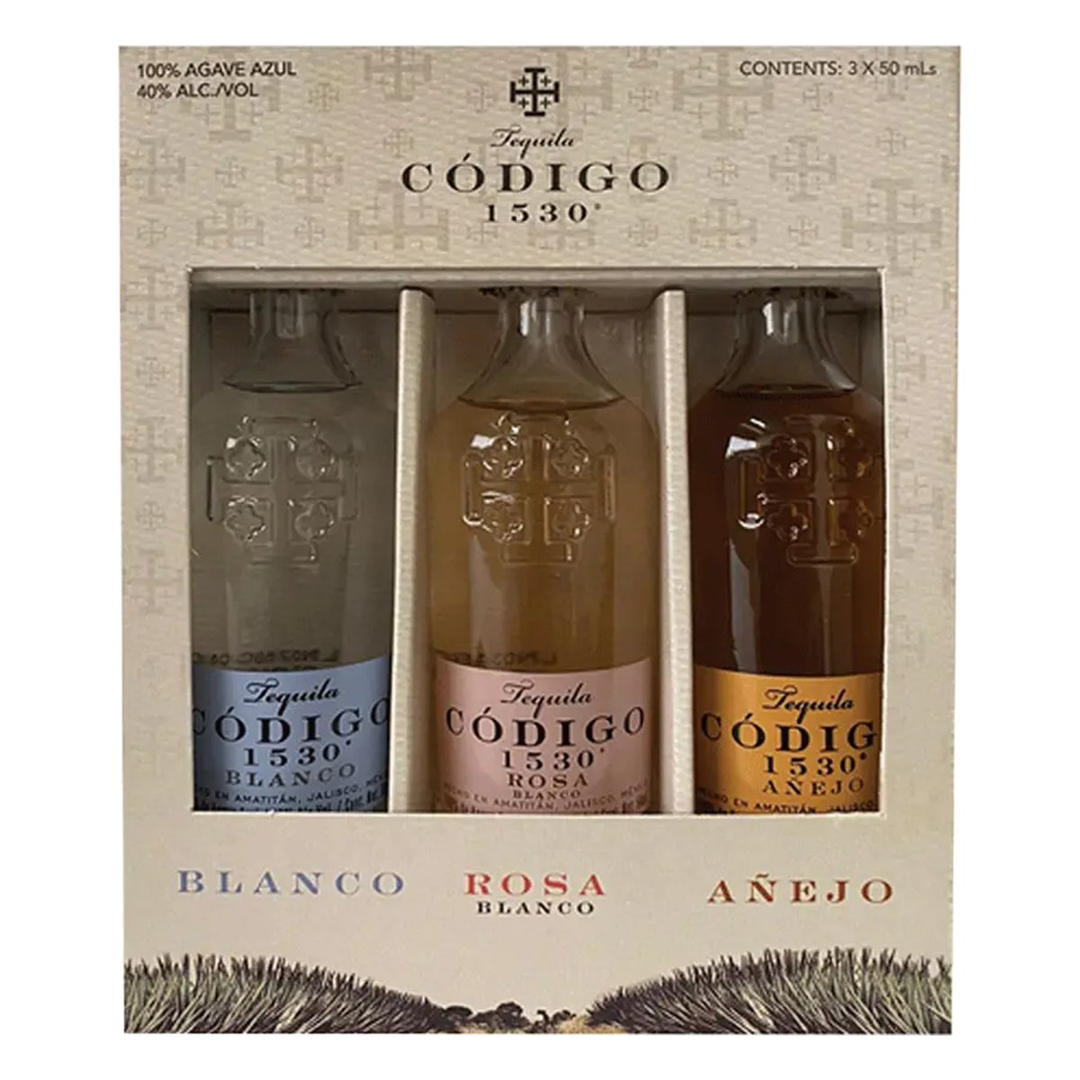 CoÌdigo 1530 Tequila 3 Pack Gift Set 50ml