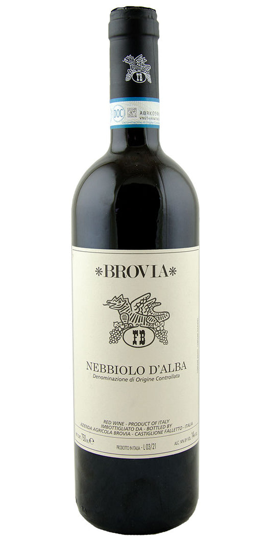 Brovia Nebbiolo d'Alba 2021  Front Bottle Shot