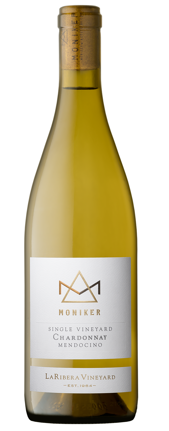 Moniker La Ribera Single Vineyard Chardonnay 2022  Front Bottle Shot