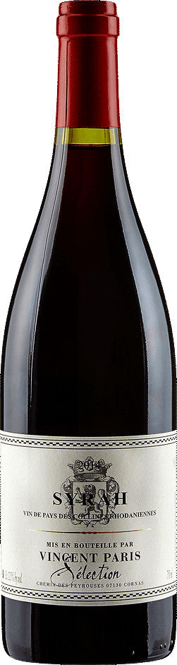 Vincent Paris Vin de Pays Collines Rhodaniennes Syrah 2023  Front Bottle Shot