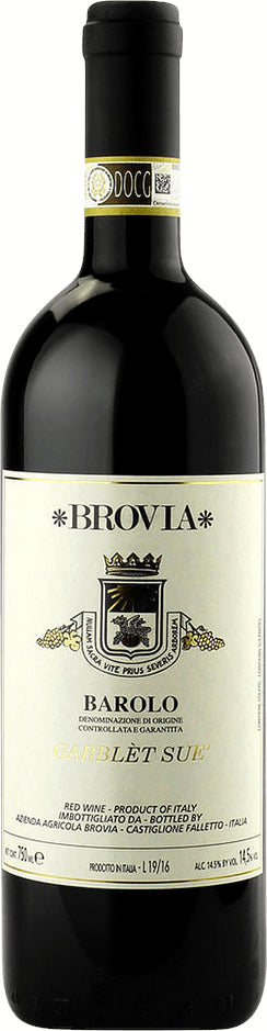 Brovia Barolo Garblet Sue 2020  Front Bottle Shot