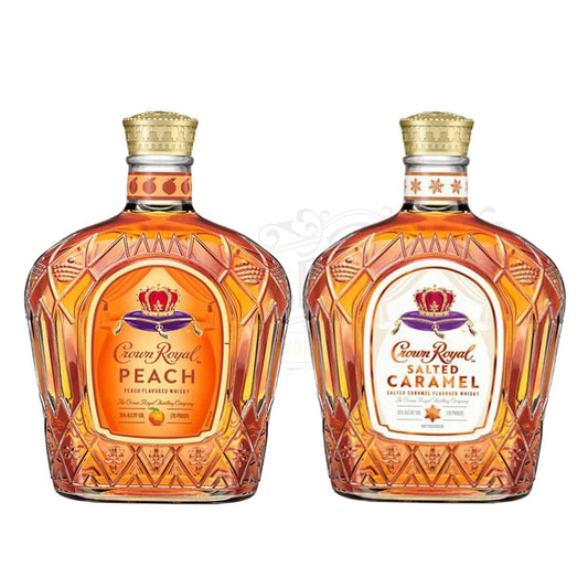 Crown Royal Peach & Crown Royal Salted Caramel Bundle
