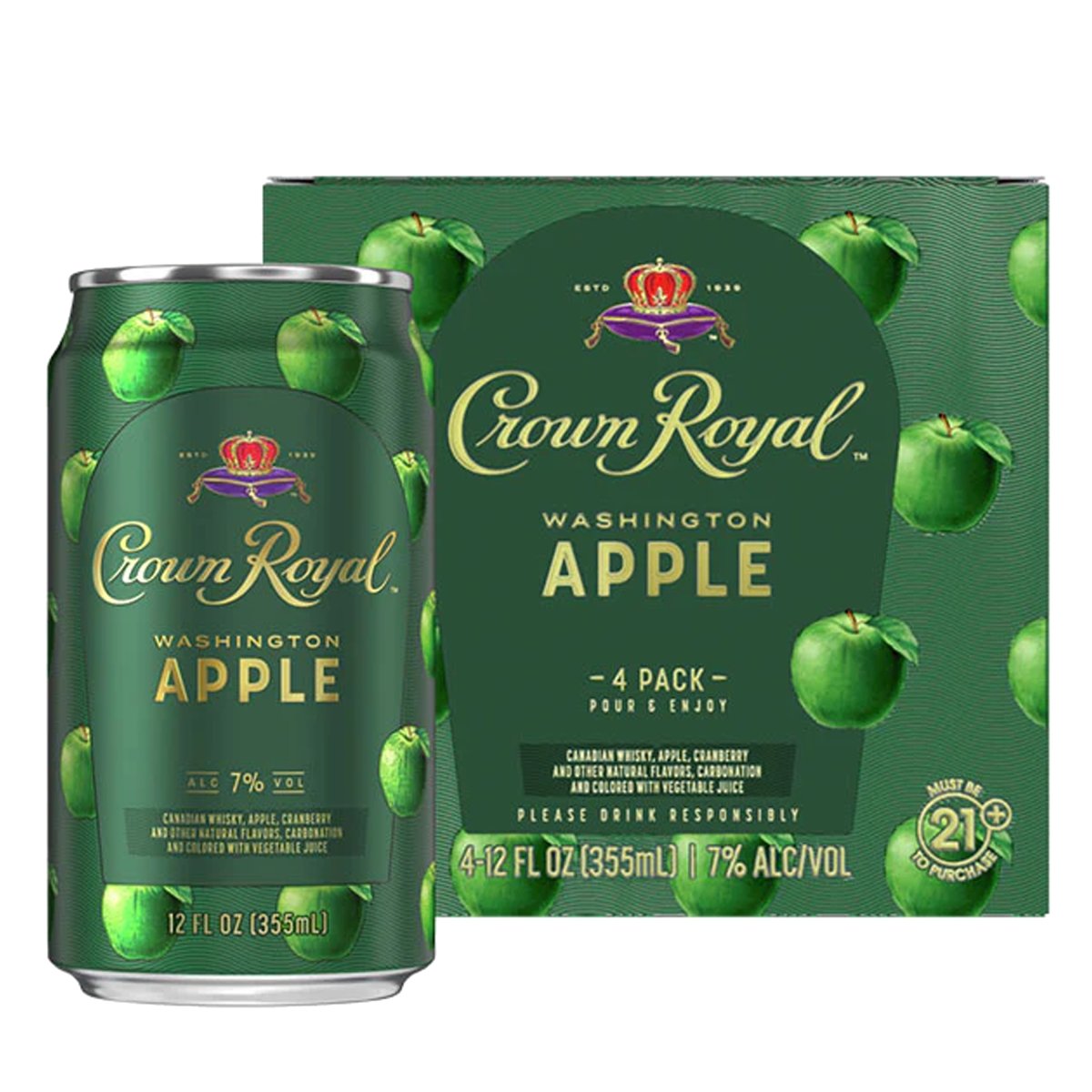 Crown Royal Washington Apple Canned Cocktail 4 Pk