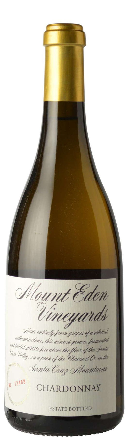 Mount Eden Vineyards Estate Chardonnay 2019  Front Bottle Shot