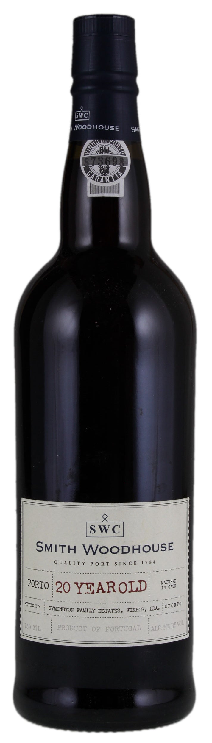 Smith Woodhouse 20 Year Old Tawny Port Front Bottle Shot