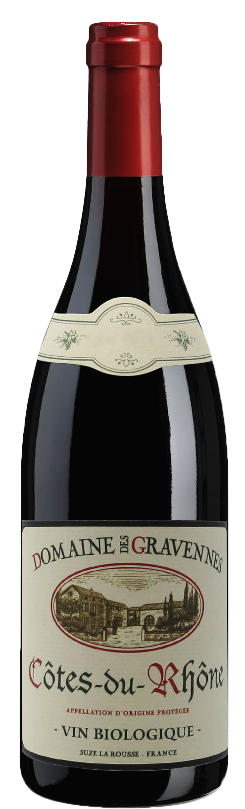 Domaine des Gravennes Cotes du Rhone 2021  Front Bottle Shot