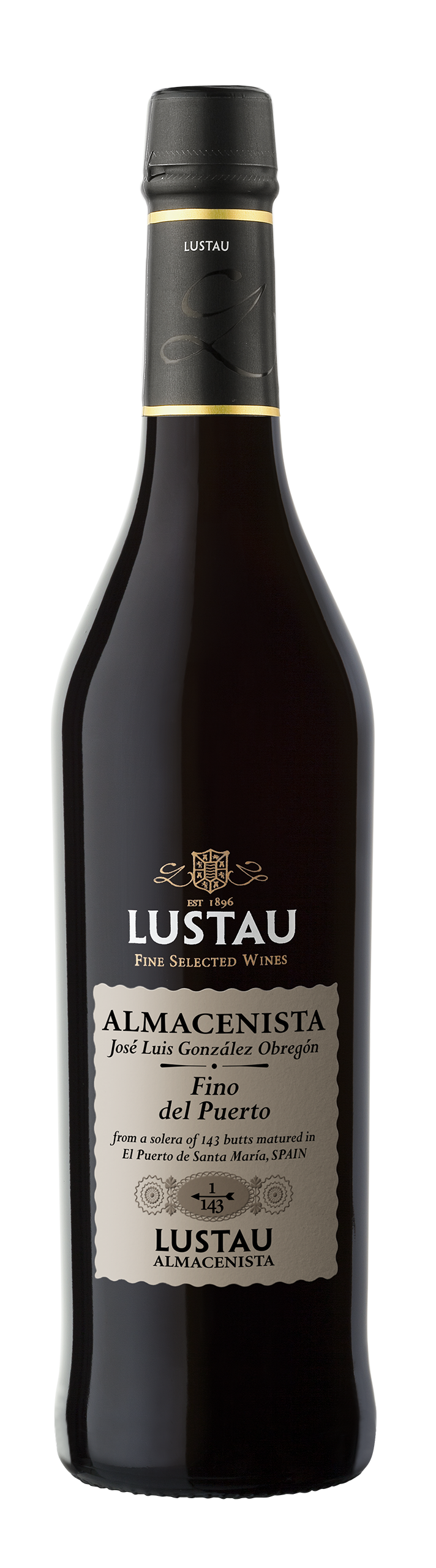 Lustau Fino del Puerto Gonzales Obregon (500ML)  Front Bottle Shot