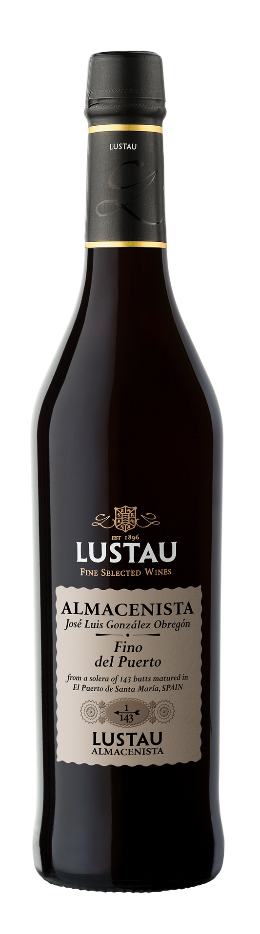 Lustau Fino del Puerto Gonzales Obregon (500ML)  Front Bottle Shot