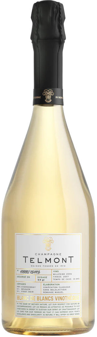 Champagne Telmont Blanc de Blancs Vinotheque 2006  Front Bottle Shot