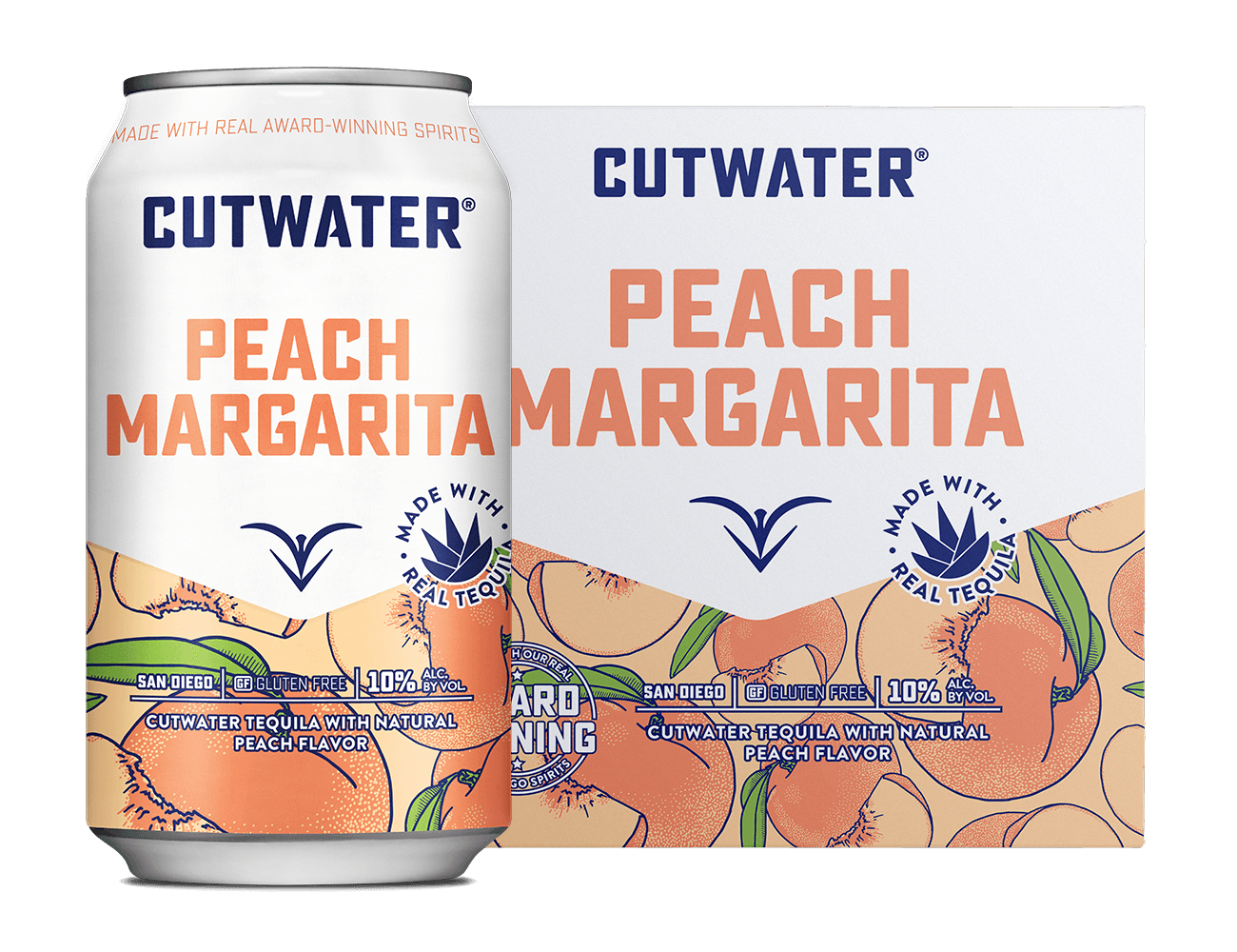 Cutwater Peach Margarita Canned Cocktails (4 Pack)