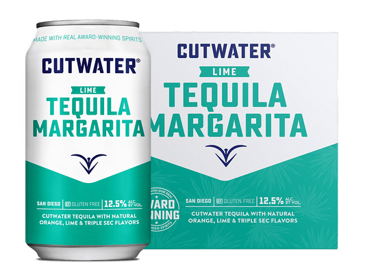 Cutwater Tequila Lime Margarita Canned Cocktails (4 Pk)