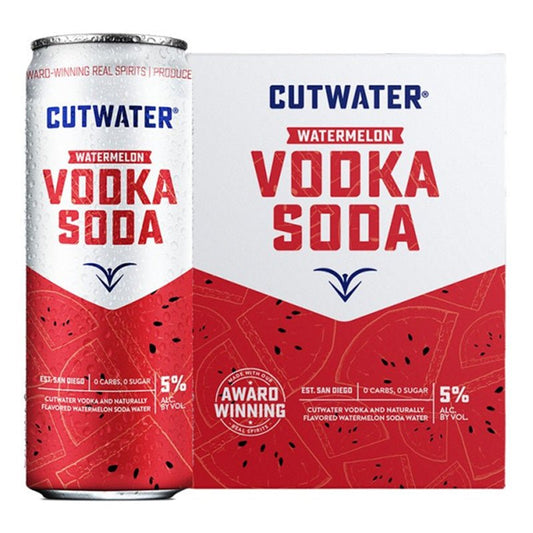 Cutwater Watermelon Vodka Soda Cocktail 4/355ml