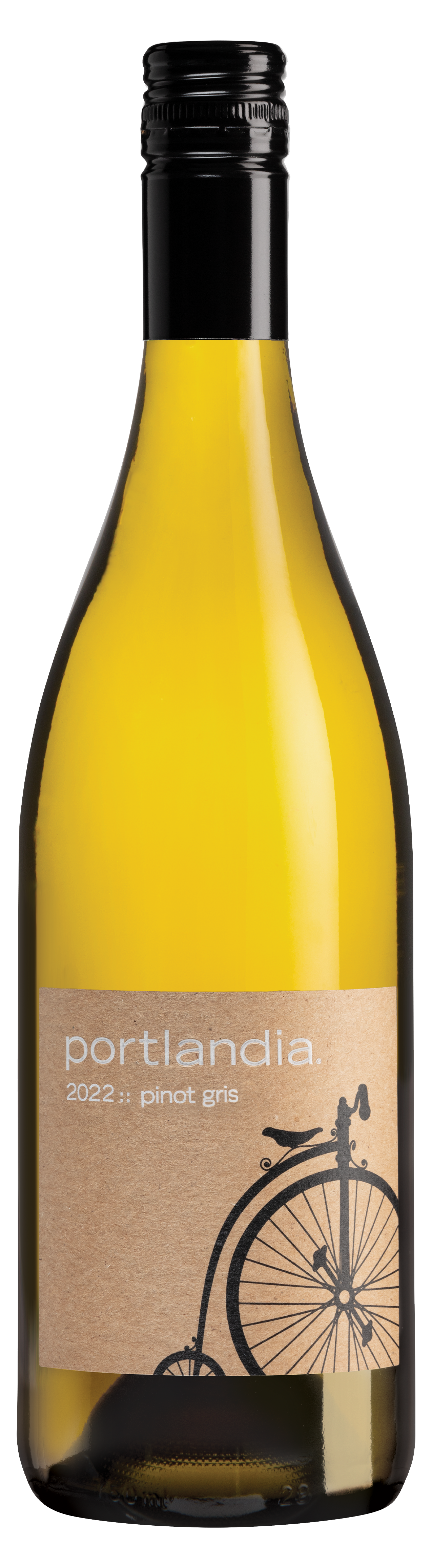 Portlandia Winery Pinot Gris 2022  Front Bottle Shot