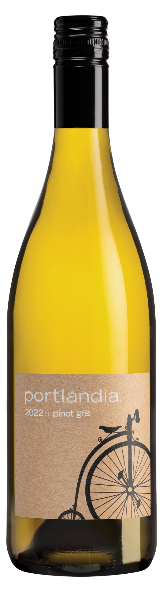 Portlandia Winery Pinot Gris 2022  Front Bottle Shot