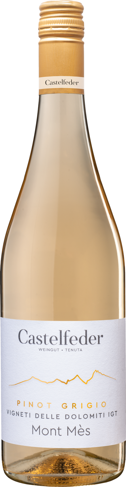Castelfeder Mont Mes Pinot Grigio 2023  Front Bottle Shot