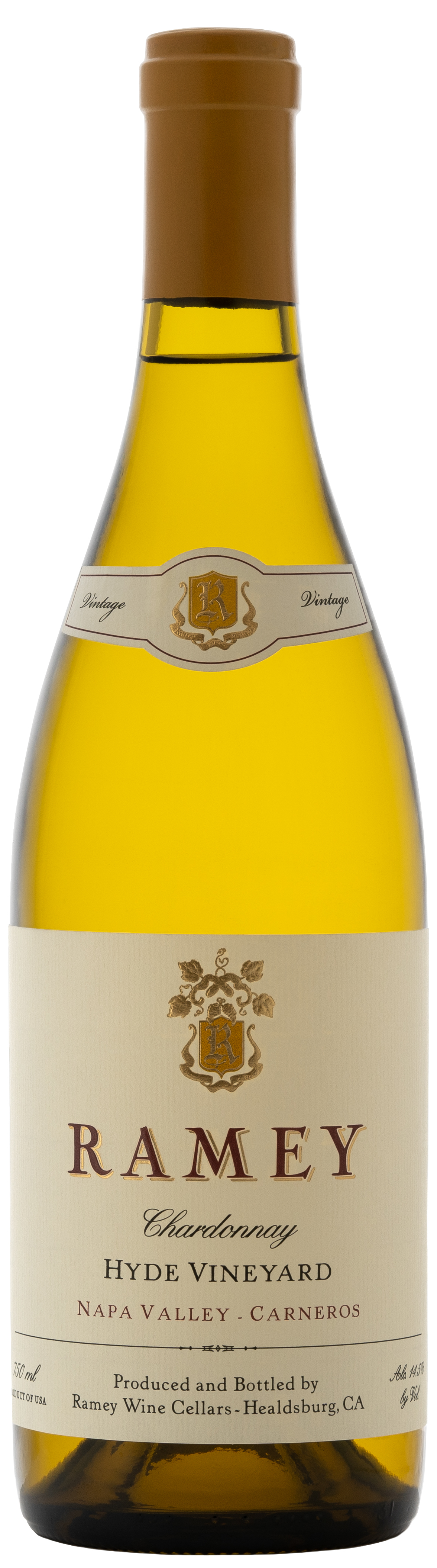 Ramey Hyde Vineyard Chardonnay 2022  Front Bottle Shot