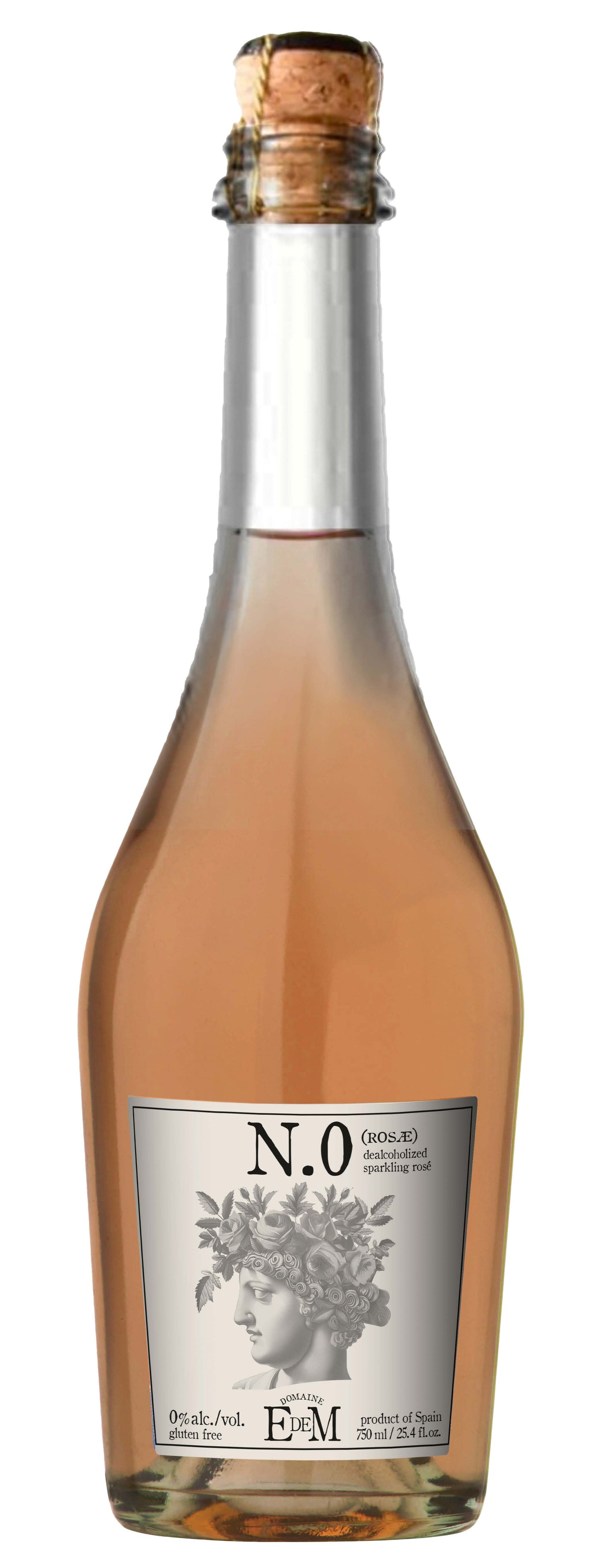 Domaine EdeM Rosae Elena de Mendoza N.0 Sparkling Rose (Non-Alcoholic)  Front Bottle Shot