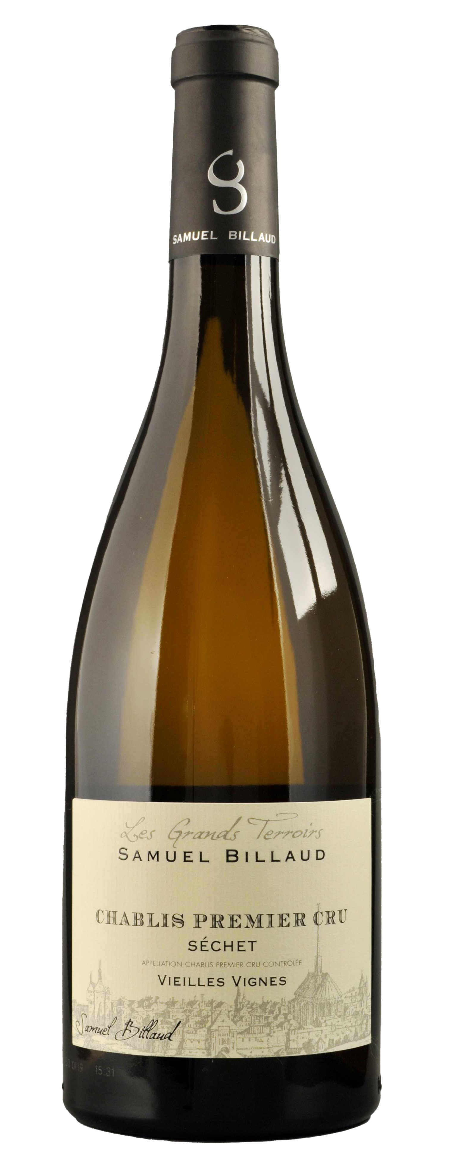 Samuel Billaud Chablis Sechet Vieilles Vignes Premier Cru 2021  Front Bottle Shot