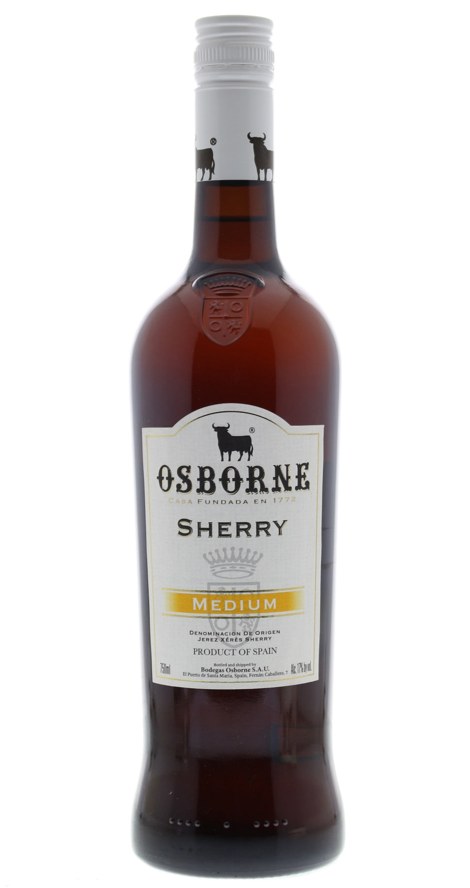Osborne Medium Sherry  Front Bottle Shot