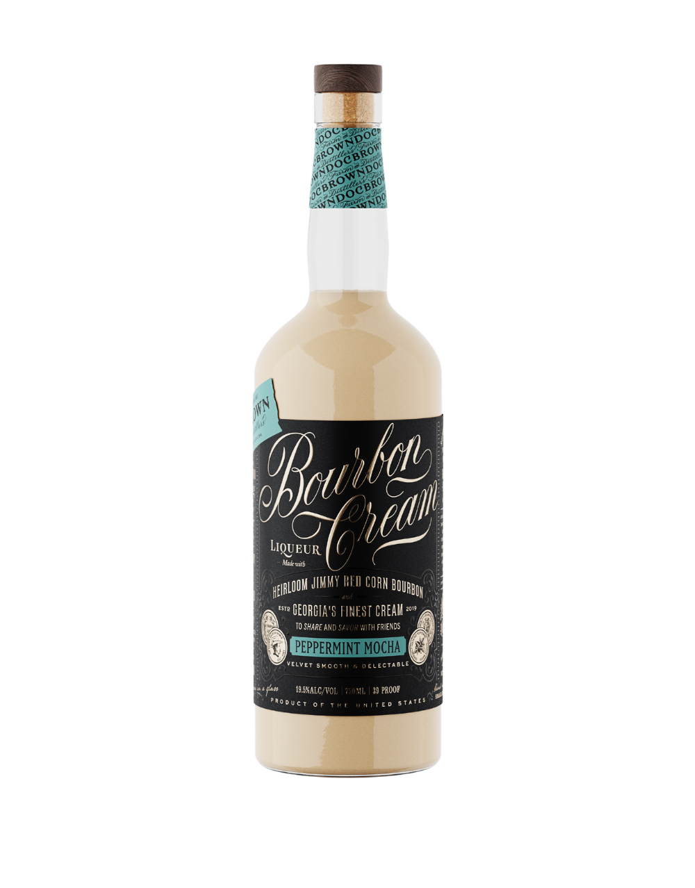 DOC BROWN FARM & DISTILLERS PEPPERMINT MOCHA BOURBON CREAM 750 ML