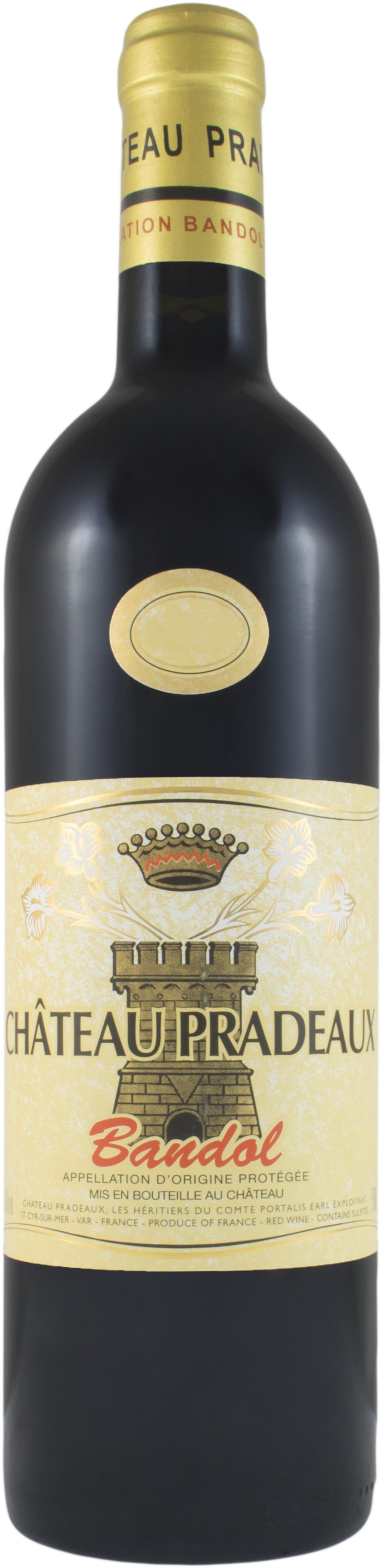 Chateau Pradeaux Bandol Rouge 2019  Front Bottle Shot