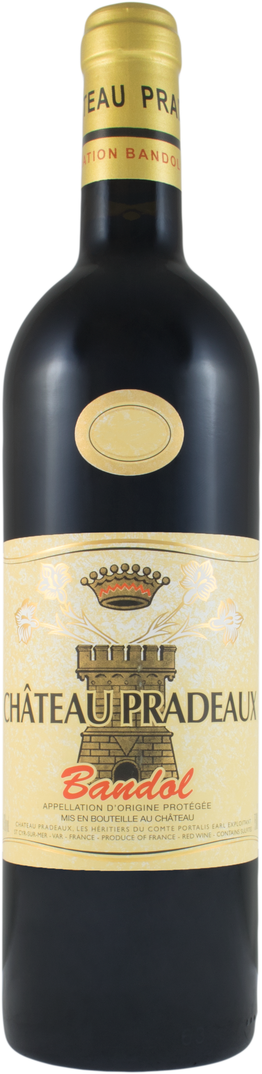 Chateau Pradeaux Bandol Rouge 2019  Front Bottle Shot