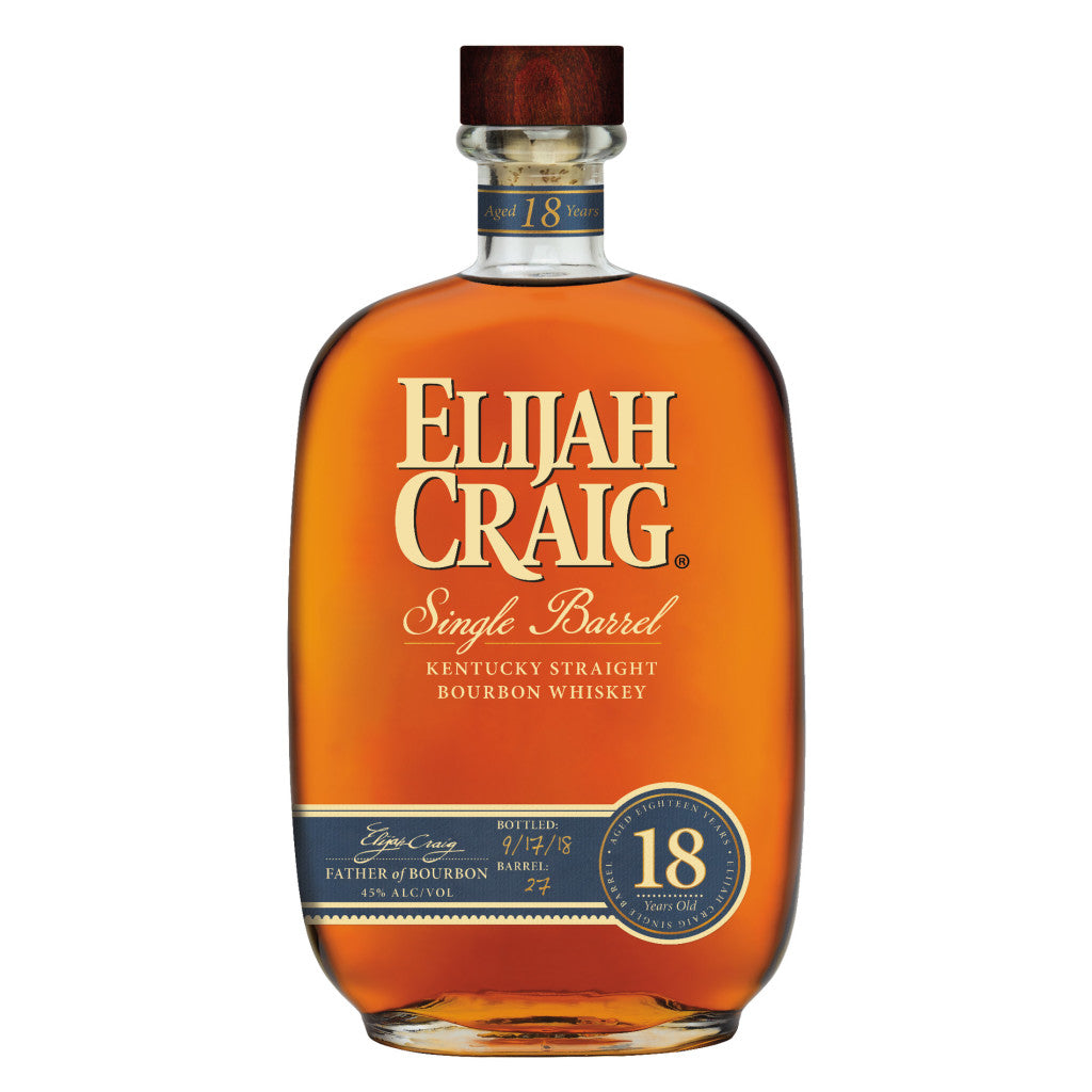 ELIJAH CRAIG SINGLE BARREL STRAIGHT BOURBON AGED 18 YR 750 ML