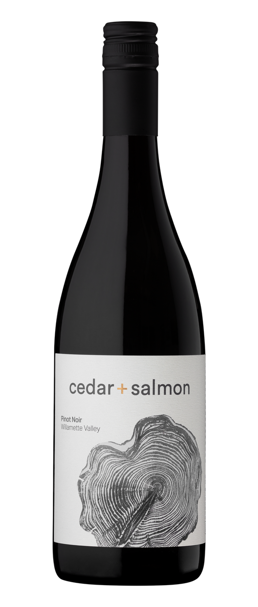 Cedar + Salmon Willamette Valley Pinot Noir 2023  Front Bottle Shot
