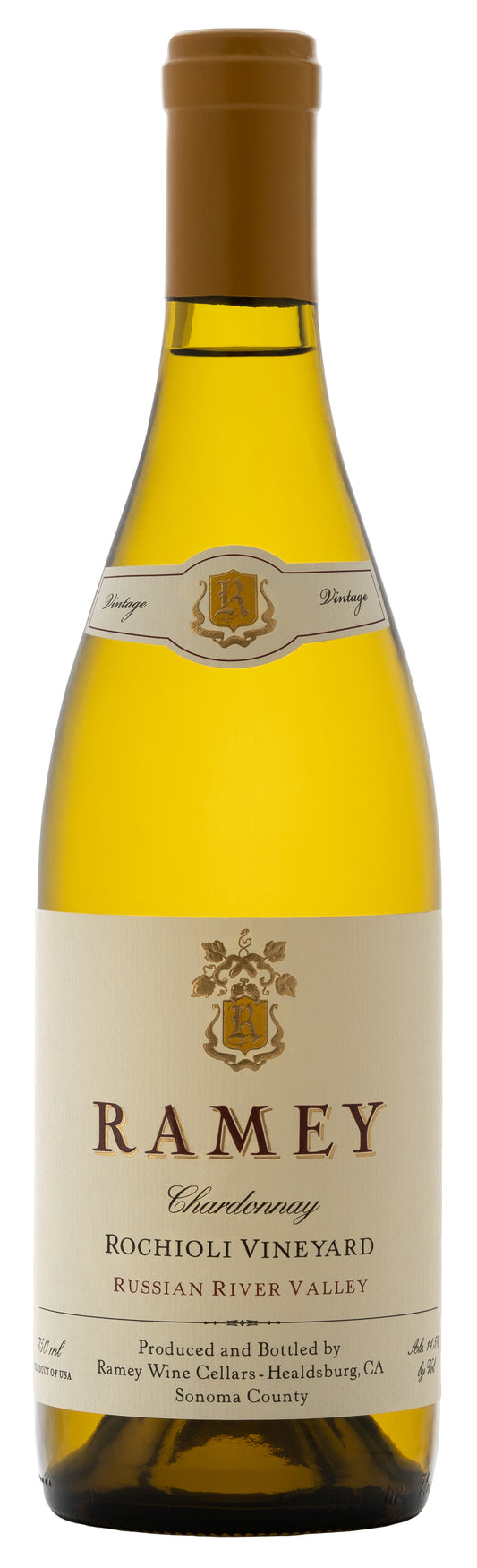 Ramey Rochioli Vineyard Chardonnay 2021  Front Bottle Shot