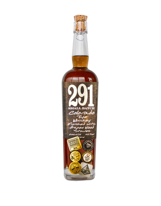291 COLORADO RYE WHISKEY, FINISHED WITH ASPEN WOOD STAVES, SMALL BATCH 750 ML