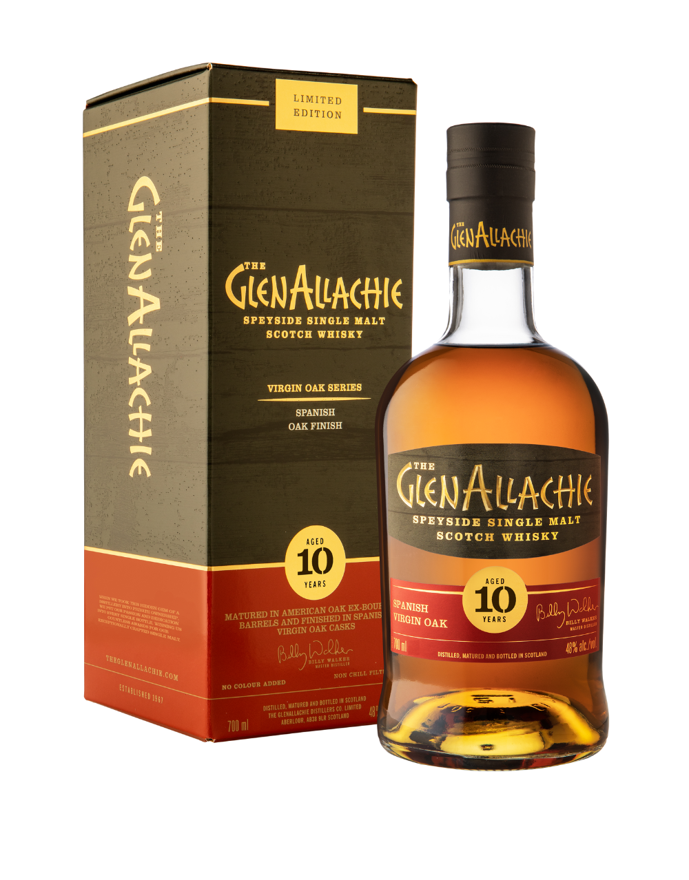 GLENALLACHIE 10 YEAR OLD SPANISH VIRGIN OAK SCOTCH WHISKY 700 ML