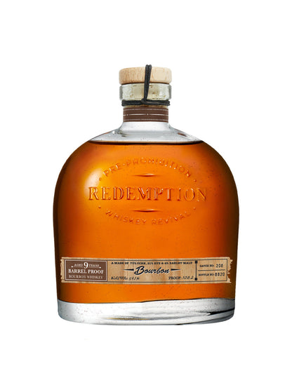 REDEMPTION 9 YEAR OLD BARREL PROOF BOURBON WHISKEY