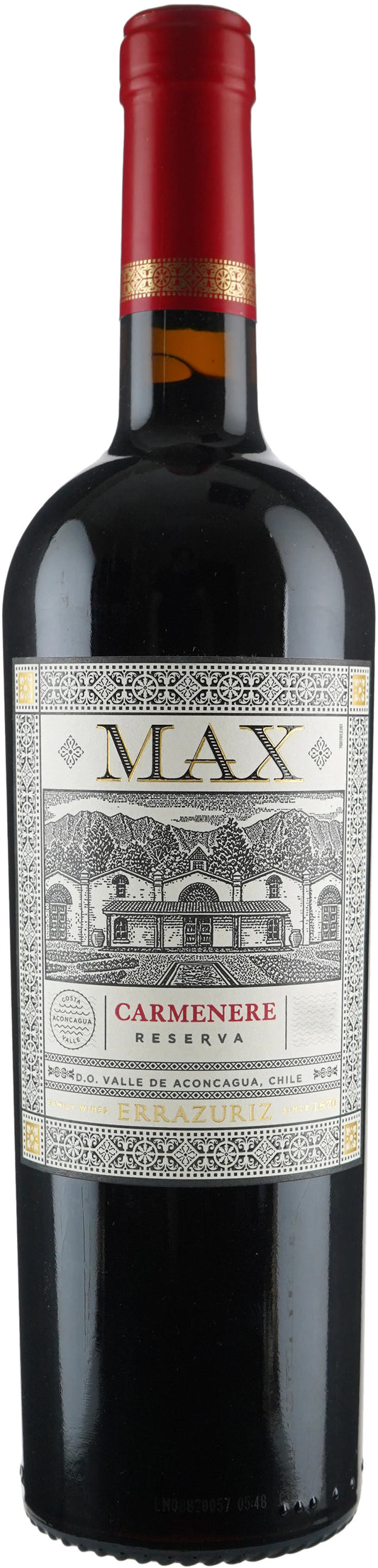 Errazuriz Max Reserva Carmenere 2020  Front Bottle Shot