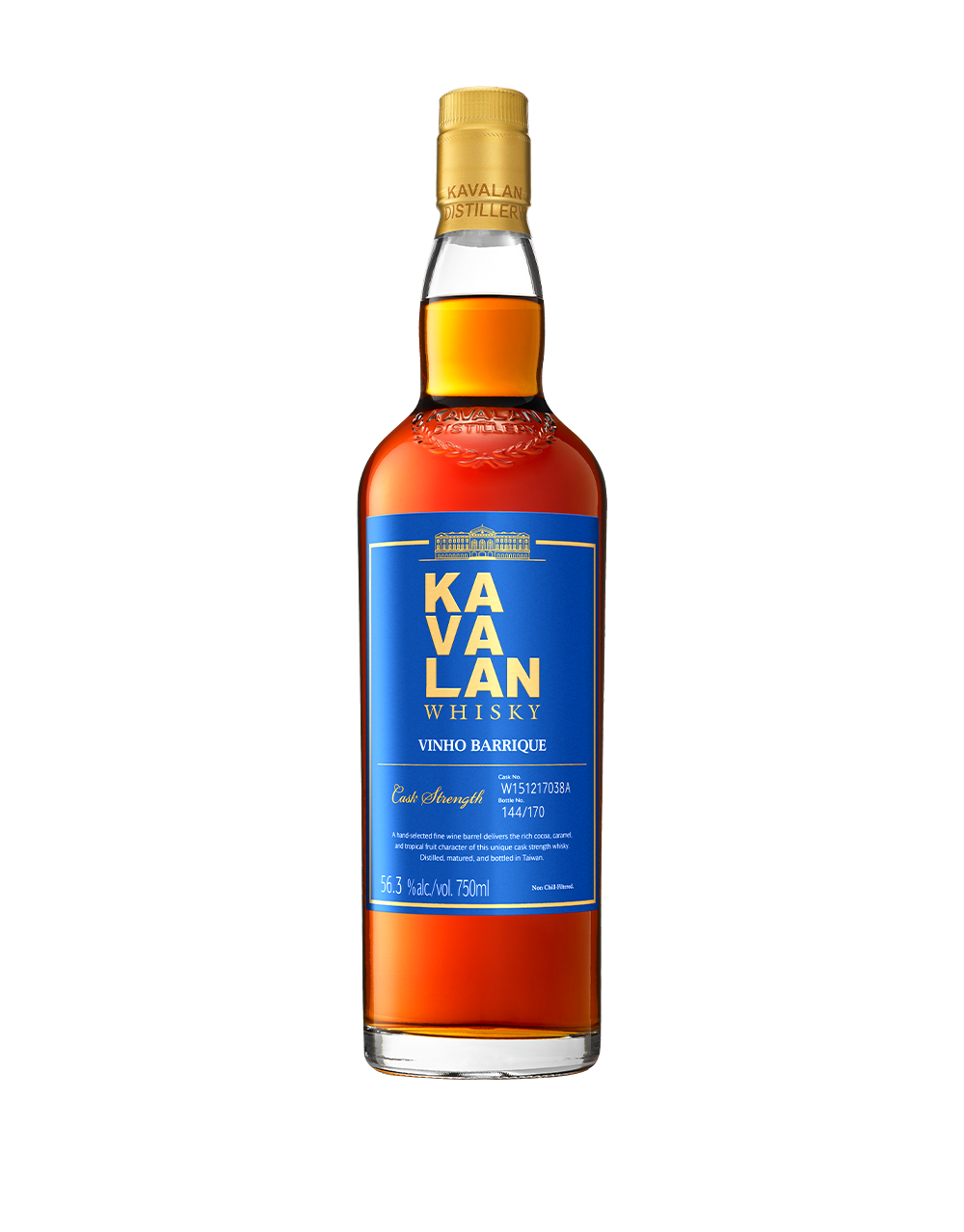 KAVALAN VINHO BARRIQUE CASK STRENGTH SINGLE MALT WHISKY S2B1 750 ML