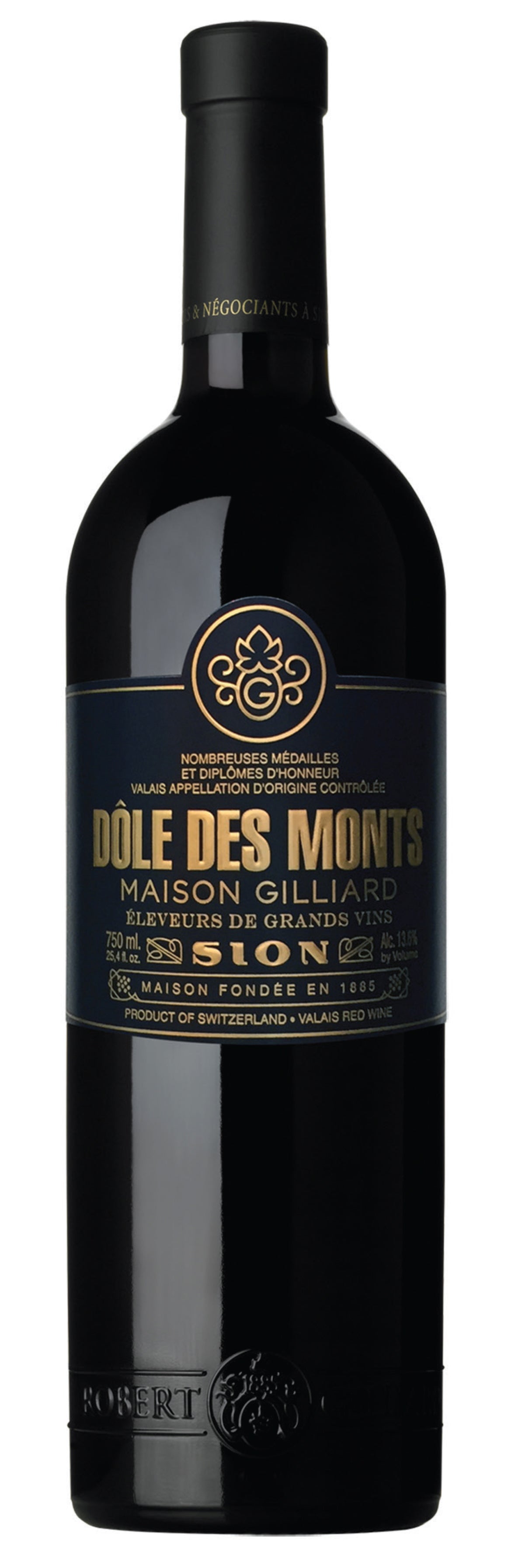Robert Gilliard Dole des Monts Pinot Noir 2020  Front Bottle Shot