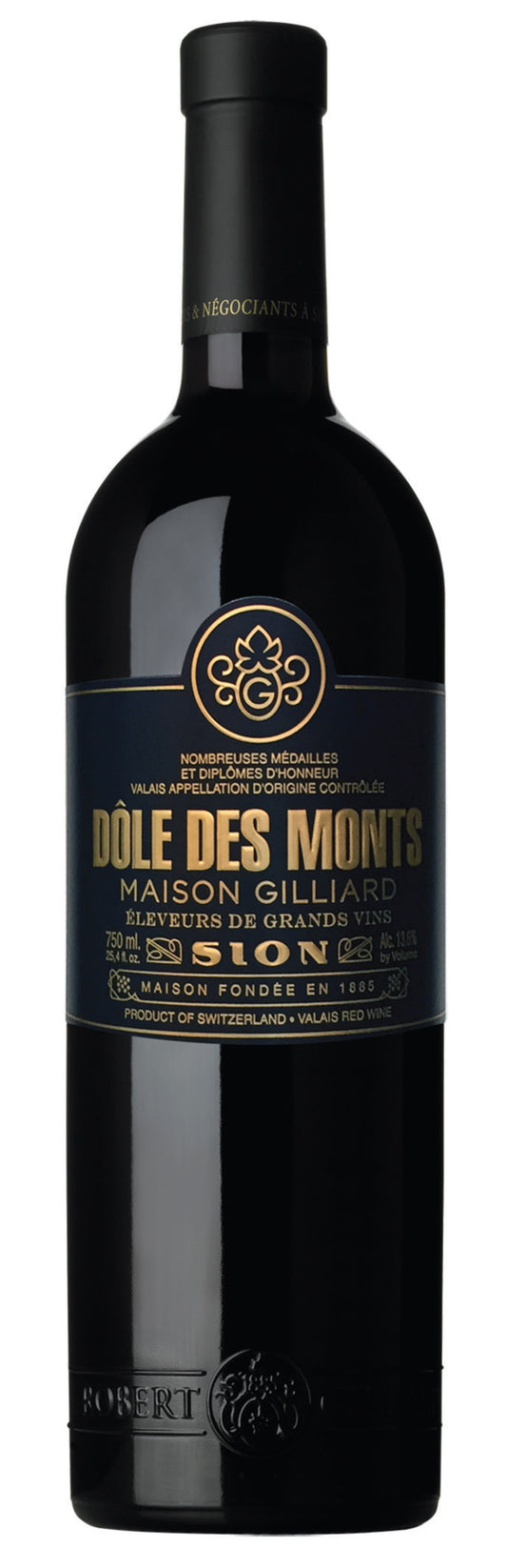 Robert Gilliard Dole des Monts Pinot Noir 2020  Front Bottle Shot