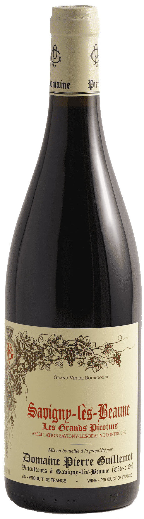 Domaine Pierre Guillemot Savigny-les-Beaune Les Grands Picotins 2022  Front Bottle Shot