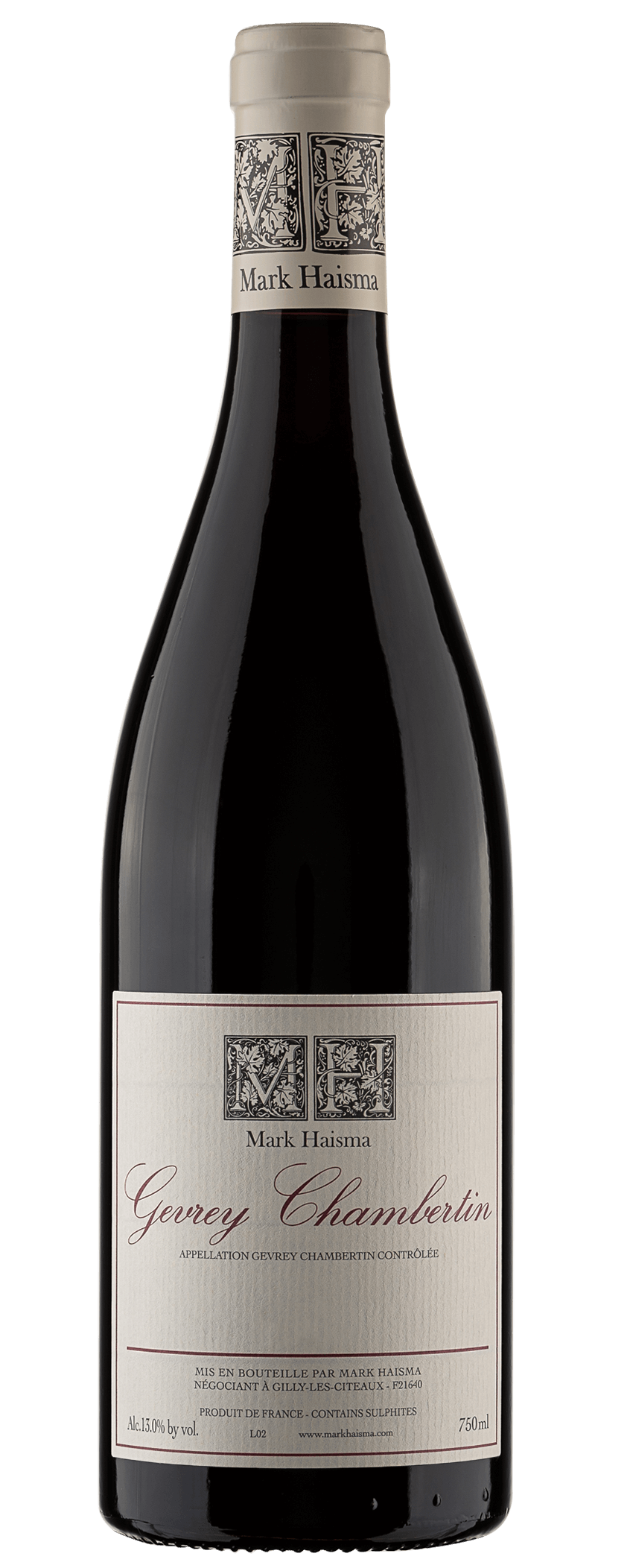 Mark Haisma Gevrey-Chambertin 2021  Front Bottle Shot