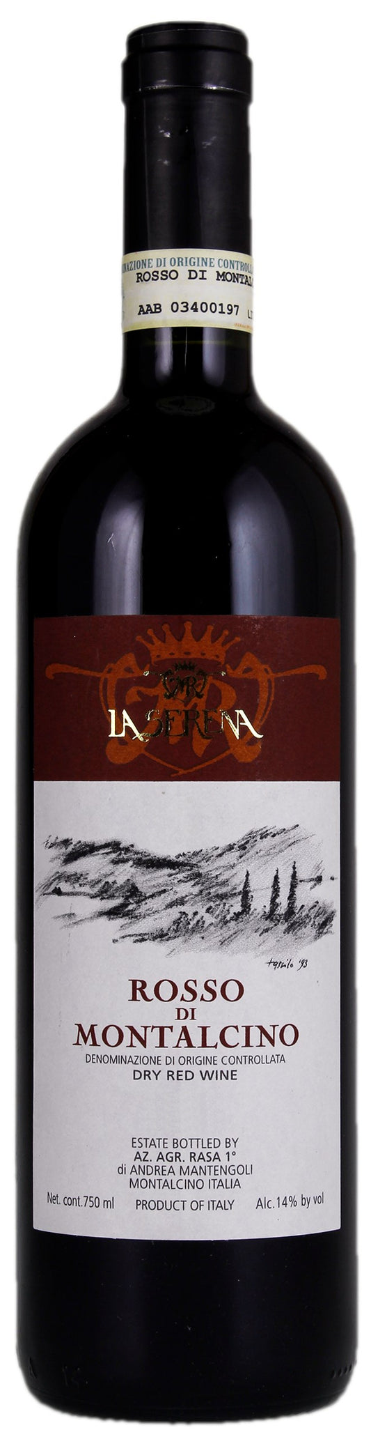 La Serena Rosso di Montalcino 2020  Front Bottle Shot
