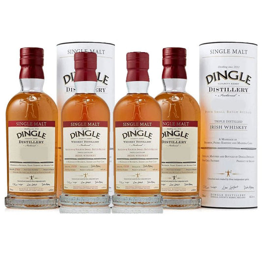 Dingle Single Malt Batch 3 4 & 5 Irish Whiskey Bundle 4/750ml