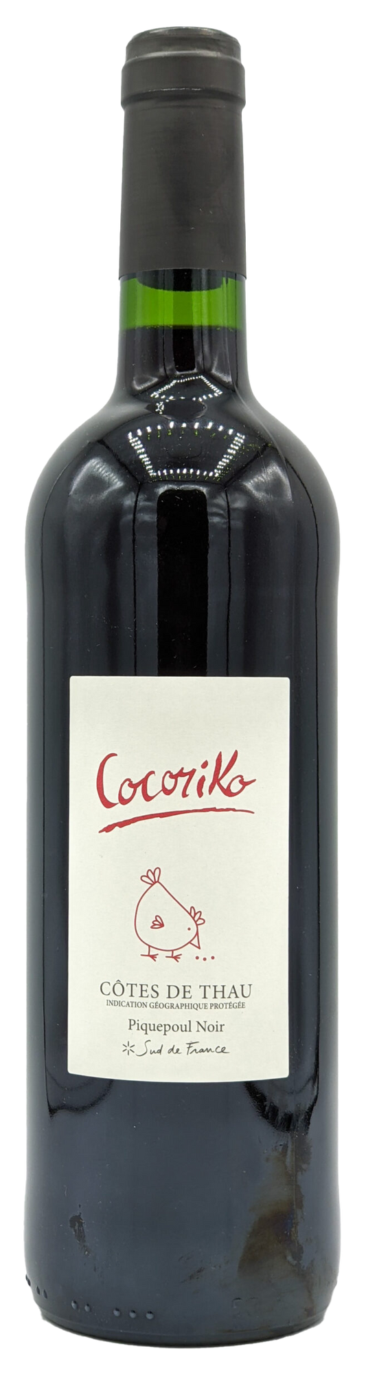 Domaine la Grangette Piquepoul Noir Cocoriko Cotes de Thau 2021  Front Bottle Shot