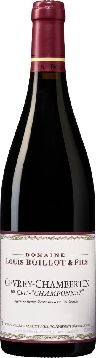 Domaine Louis Boillot Gevrey-Chambertin Champonnet Premier Cru 2022  Front Bottle Shot