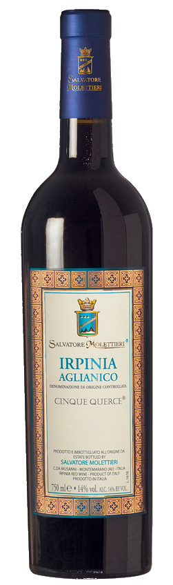 Salvatore Molettieri Cinque Querce Irpinia Aglianico 2020  Front Bottle Shot