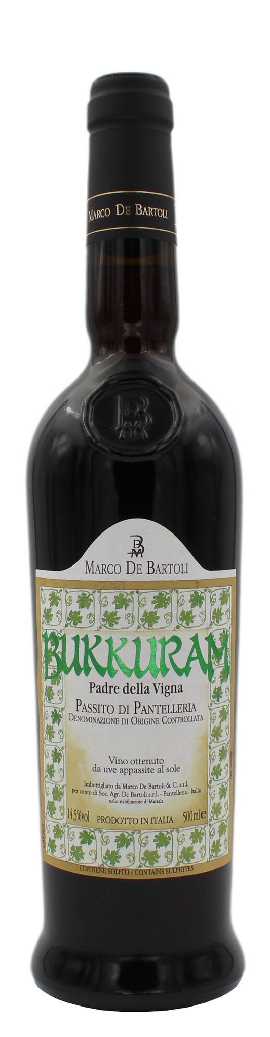 Marco De Bartoli Bukkuram Padre della Vigne (500ML) 2019  Front Bottle Shot