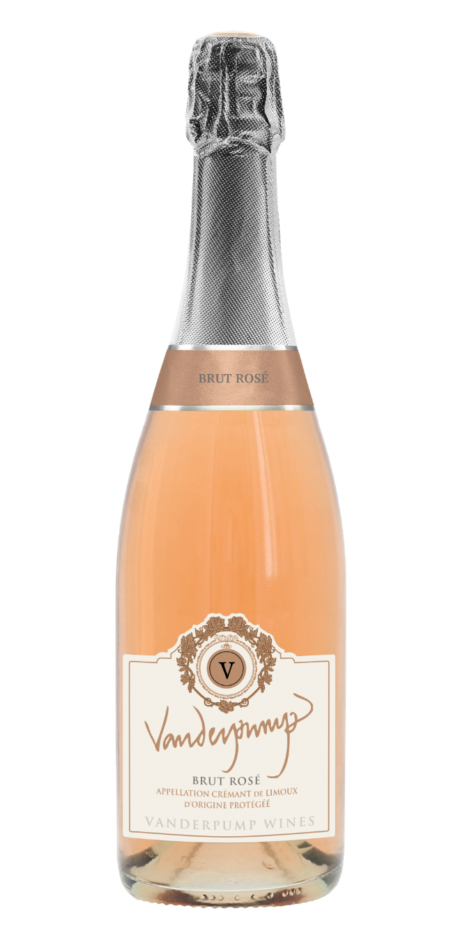 Vanderpump Cremant di Limoux Brut Rose  Front Bottle Shot
