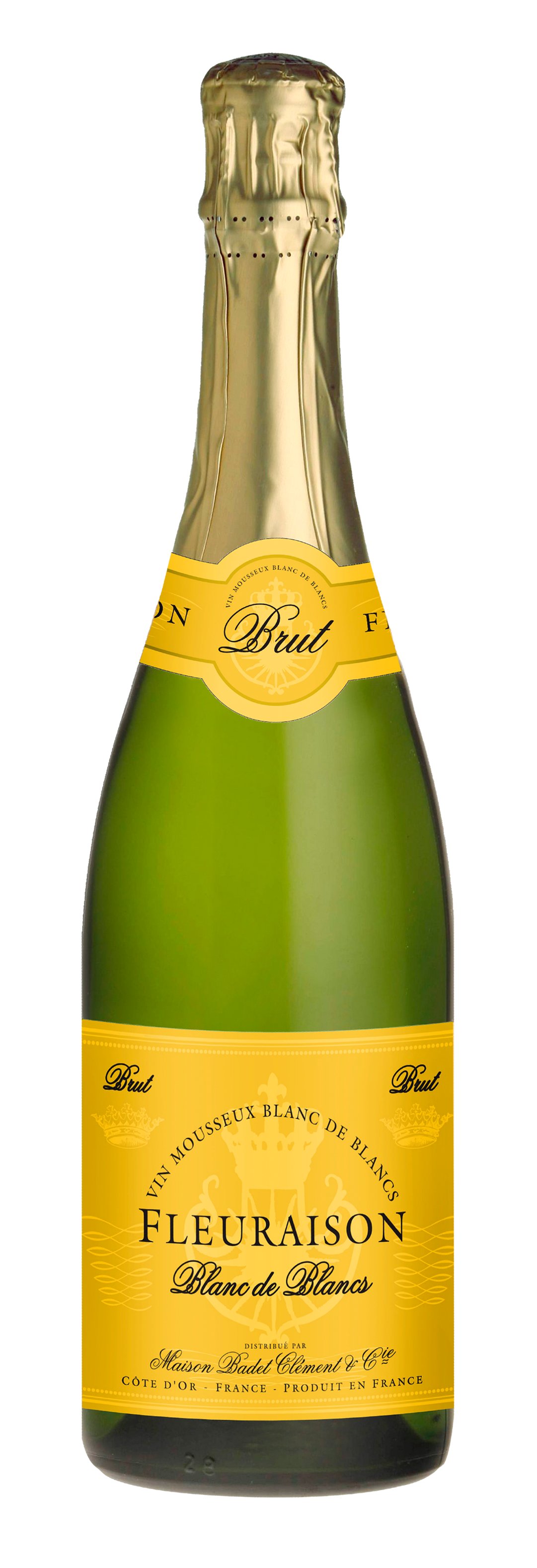 Badet Clement & Cie Fleuraison Blanc de Blancs  Front Bottle Shot